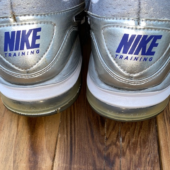 Retro Metallic Silver Air Team Training Nikes sz 7 - Picture 10 of 12